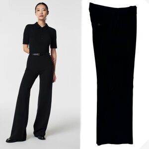 SPANX Women’s SPANXsmooth PerfectFit Ponte Wide Leg Dress Pant size MED in Black